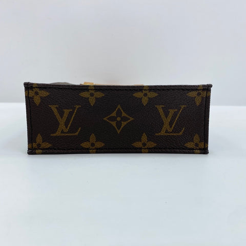 LOUIS VUITTON Petite Sac Plat Handbag Brown WS30865