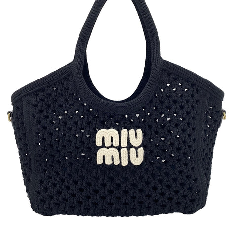 Miu Miu Ivy Mesh Handbag black WS30866