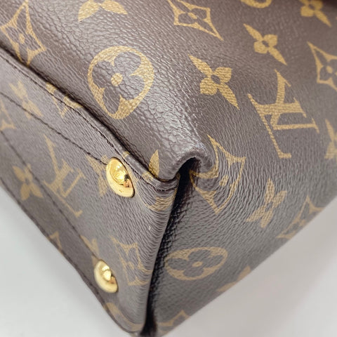 LOUIS VUITTON V Tote BB Handbag Brown WS30872