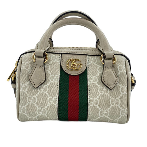 GUCCI Shelly line 2WAY Handbag beige WS30874