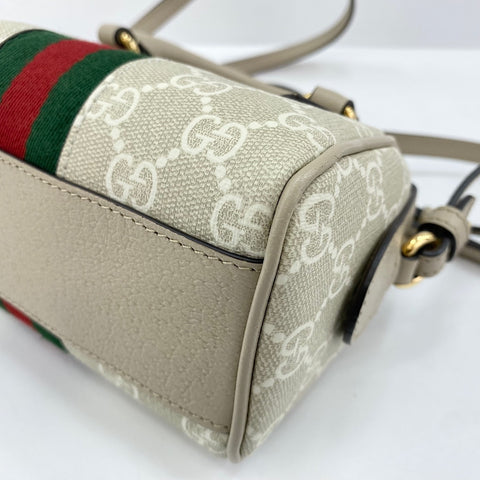 GUCCI Shelly line 2WAY Handbag beige WS30874