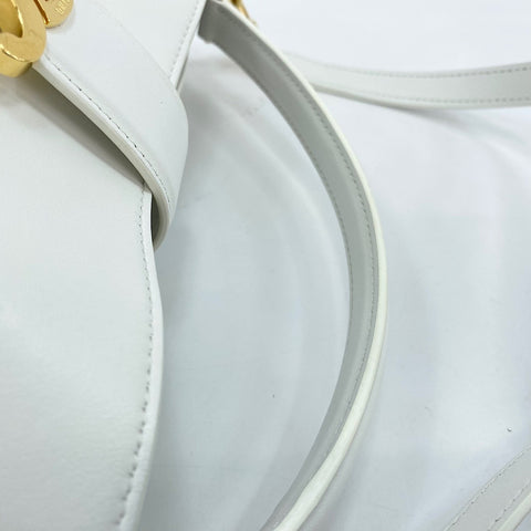 CELINE Louise 2WAY Handbag white WS30875