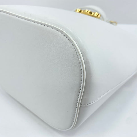 CELINE Louise 2WAY Handbag white WS30875