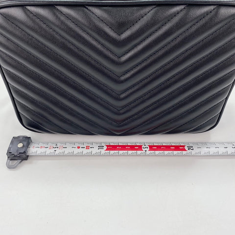 YVES SAINT LAURENT Lou Camera Bag Fringe Shoulder Bag black WS30876