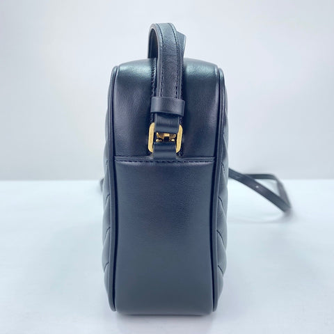 YVES SAINT LAURENT Lou Camera Bag Fringe Shoulder Bag black WS30876