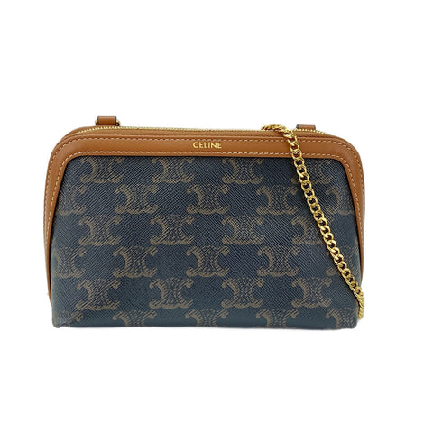 CELINE Triomphe Shoulder Bag black WS30880
