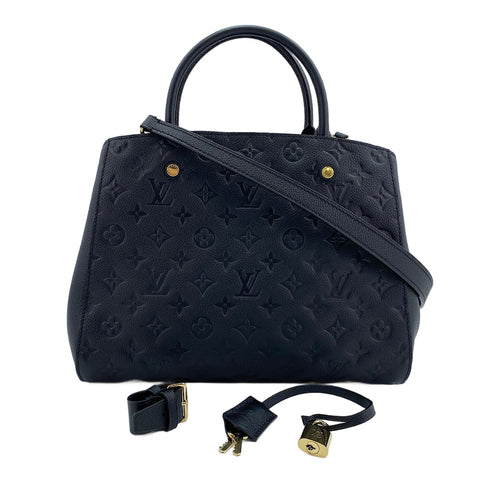LOUIS VUITTON Montaigne MM Handbag black WS30883