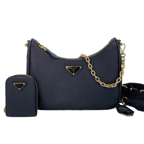 PRADA 2WAY Shoulder Bag black WS30885