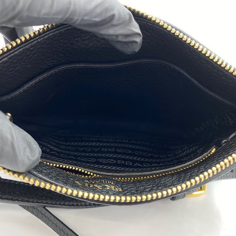 PRADA Vitello Phoenix Shoulder Bag black WS30887