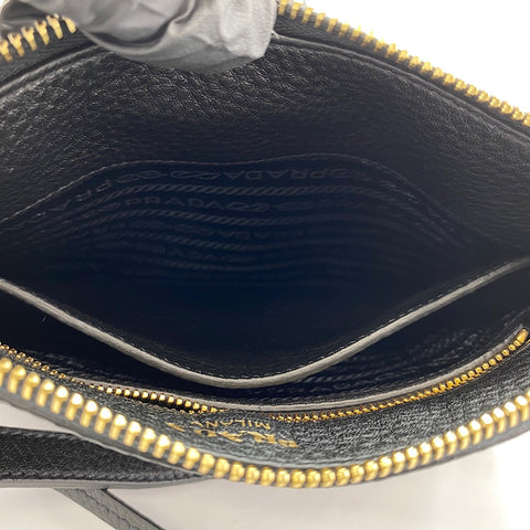 PRADA Vitello Phoenix Shoulder Bag black WS30887