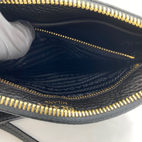 PRADA Vitello Phoenix Shoulder Bag black WS30887