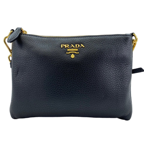 PRADA Vitello Phoenix Shoulder Bag black WS30887