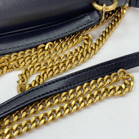 YVES SAINT LAURENT Sunset 2WAY Handbag black WS30889