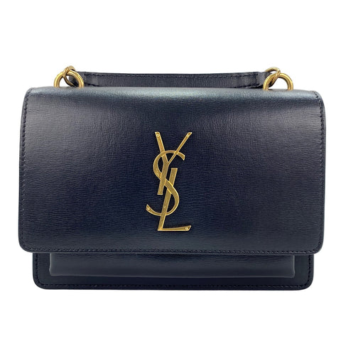 YVES SAINT LAURENT Sunset 2WAY Handbag black WS30889