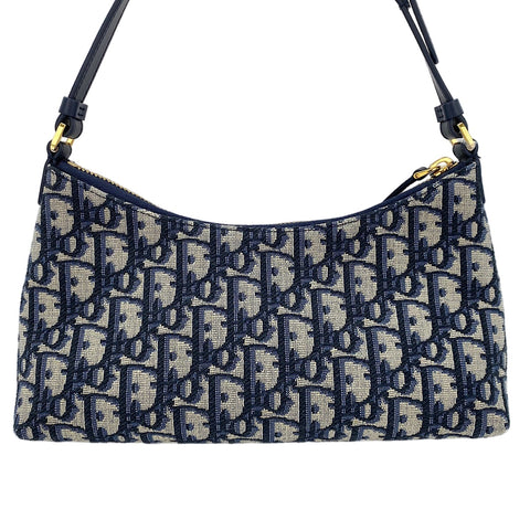 Christian Dior Hobo Trotter Shoulder Bag Navy WS30890