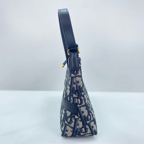 Christian Dior Hobo Trotter Shoulder Bag Navy WS30890