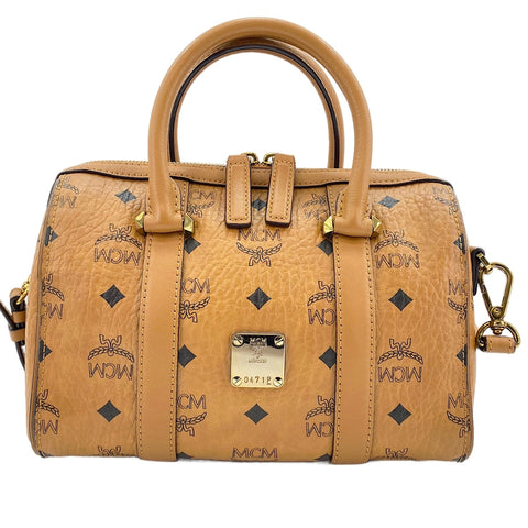 MCM Visetos Monogram 2WAY Handbag Brown WS30894