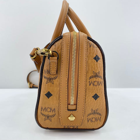 MCM Visetos Monogram 2WAY Handbag Brown WS30894