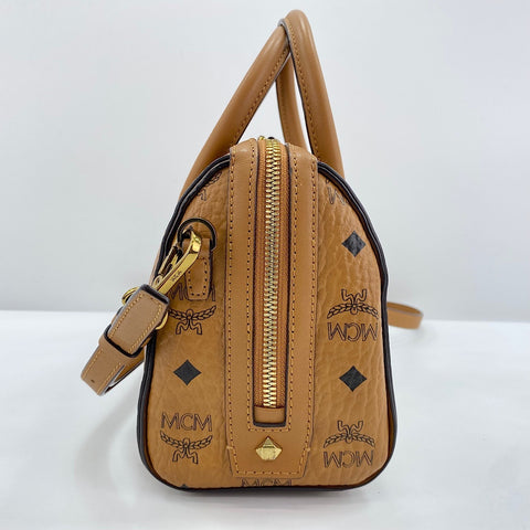 MCM Visetos Monogram 2WAY Handbag Brown WS30894