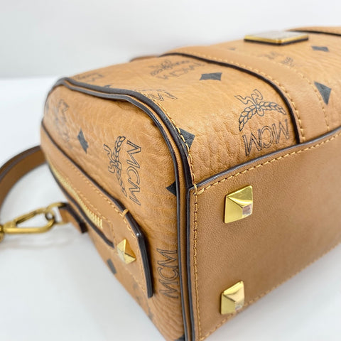 MCM Visetos Monogram 2WAY Handbag Brown WS30894