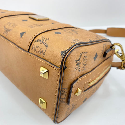 MCM Visetos Monogram 2WAY Handbag Brown WS30894