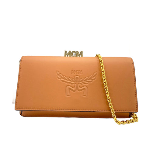 MCM Large Himmel 2WAY Pouch Brown WS30897