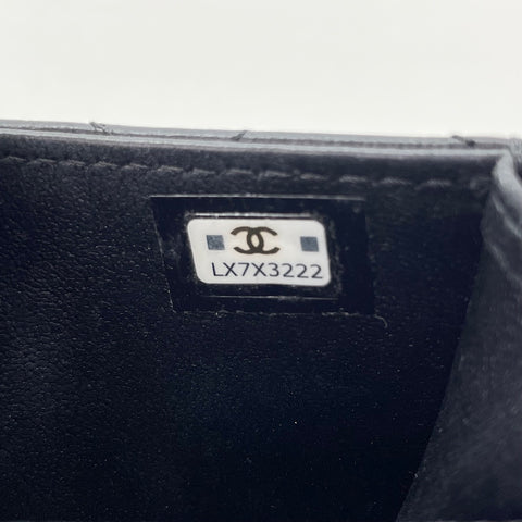 CHANEL Matelasse Shoulder Bag lambskin black WS30900