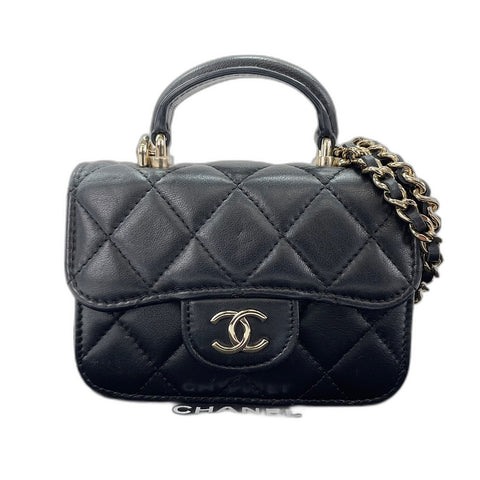 CHANEL Matrasse Shoulder Bag lambskin black WS30900