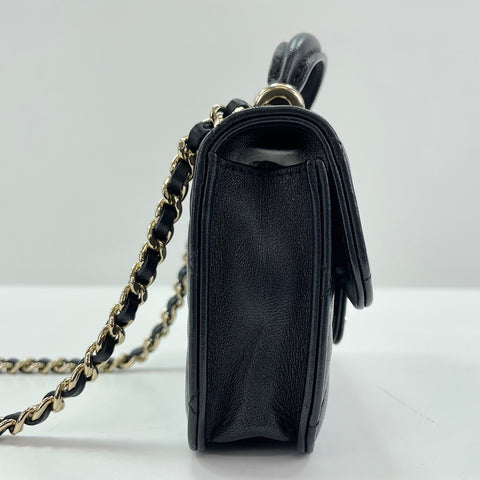 CHANEL Matelasse Shoulder Bag lambskin black WS30900