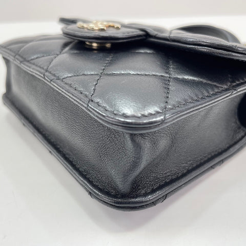 CHANEL Matrasse Shoulder Bag lambskin black WS30900
