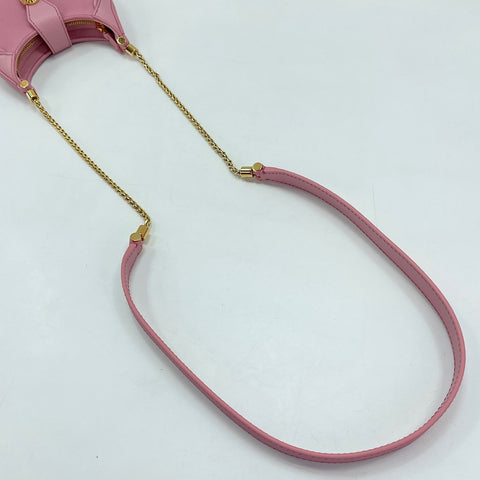 BVLGARI Senpenti Ellipse Micro Snakehead Shoulder Bag leather pink WS30903