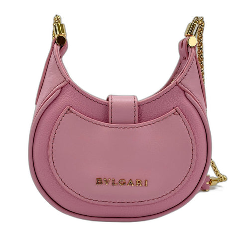 BVLGARI Senpenti Ellipse Micro Snakehead Shoulder Bag leather pink WS30903