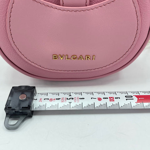 BVLGARI Senpenti Ellipse Micro Snakehead Shoulder Bag leather pink WS30903