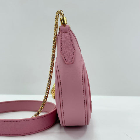 BVLGARI Senpenti Ellipse Micro Snakehead Shoulder Bag leather pink WS30903