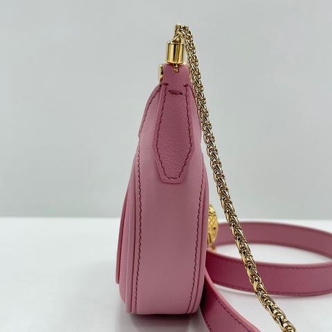 BVLGARI Senpenti Ellipse Micro Snakehead Shoulder Bag leather pink WS30903