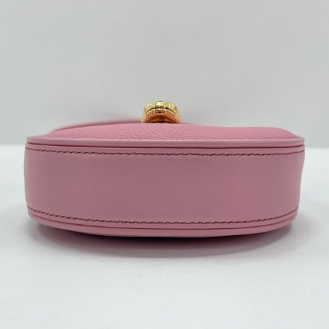 BVLGARI Senpenti Ellipse Micro Snakehead Shoulder Bag leather pink WS30903