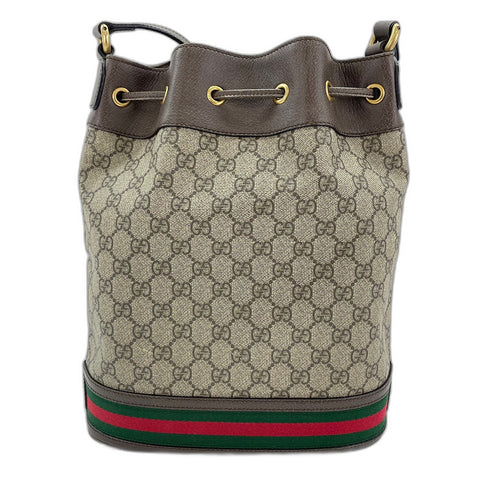 GUCCI Ophidia GG Mini Bucket Shoulder Bag Brown WS30904