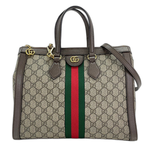 GUCCI Ophidia 2WAY Handbag Brown WS30905