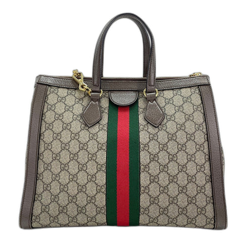 GUCCI Ophidia 2WAY Handbag Brown WS30905