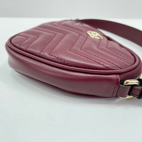 GUCCI GG Marmont Hart Handbag leather wine-red WS30908