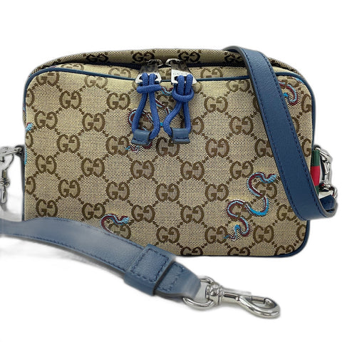 GUCCI Snake embroidery 2-way Shoulder Bag Brown WS30910