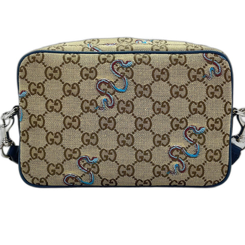 GUCCI Snake embroidery 2-way Shoulder Bag Brown WS30910