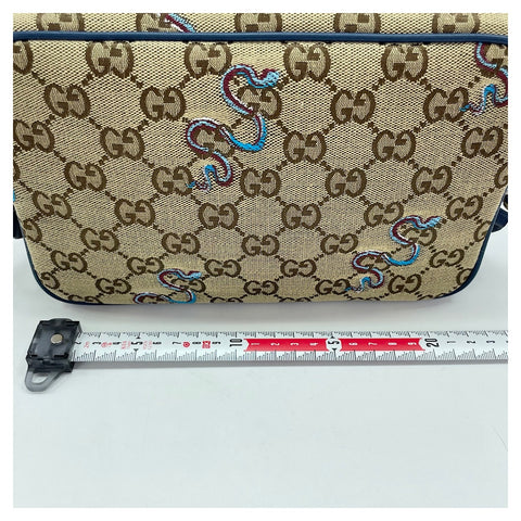 GUCCI Snake embroidery 2-way Shoulder Bag Brown WS30910