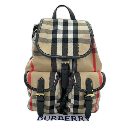 BURBERRY House check Backpack  Daypack canvas beige WS30912