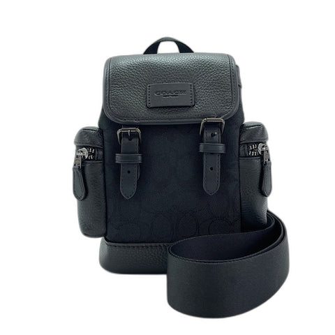 COACH Sprint Sling Pack Signature 2-Way Shoulder Bag black WS30914