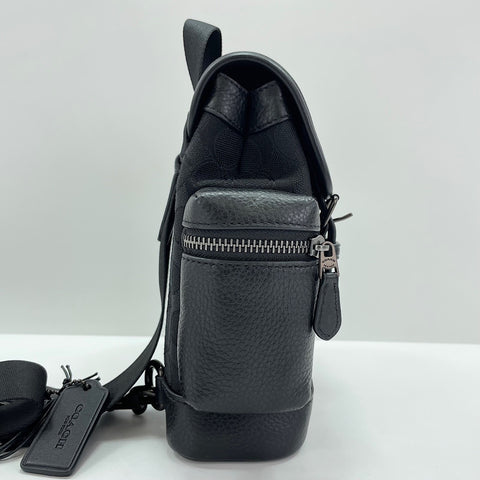 COACH Sprint Sling Pack Signature 2-Way Shoulder Bag black WS30914