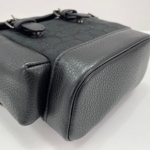 COACH Sprint Sling Pack Signature 2-Way Shoulder Bag black WS30914
