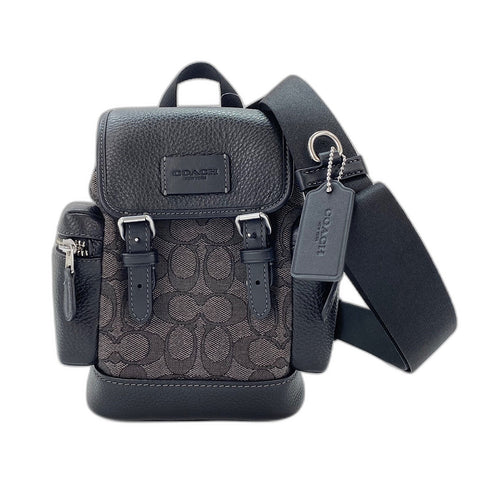 COACH Sprint Jacquard, 2WAY body bag leather black WS30915