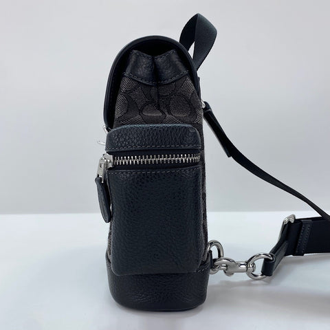 COACH Sprint Jacquard, 2WAY body bag leather black WS30915