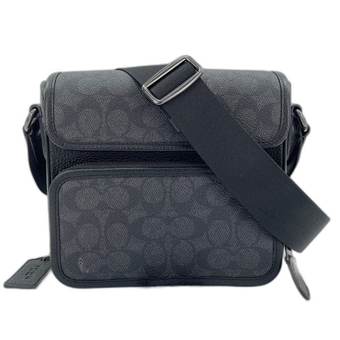 COACH Sullivan Flap Crossbody Bag Signature Shoulder Bag black WS30916